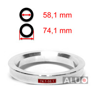 Aluminium Navringar - Centreringsringar 74,1 - 58,1 mm ( 74.1 - 58.1 )
