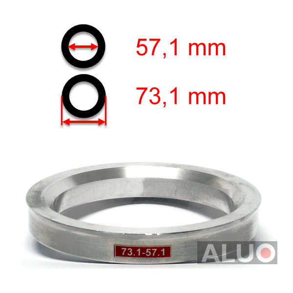 Aluminium Navringar - Centreringsringar 73,1 - 57,1 mm ( 73.1 - 57.1 )