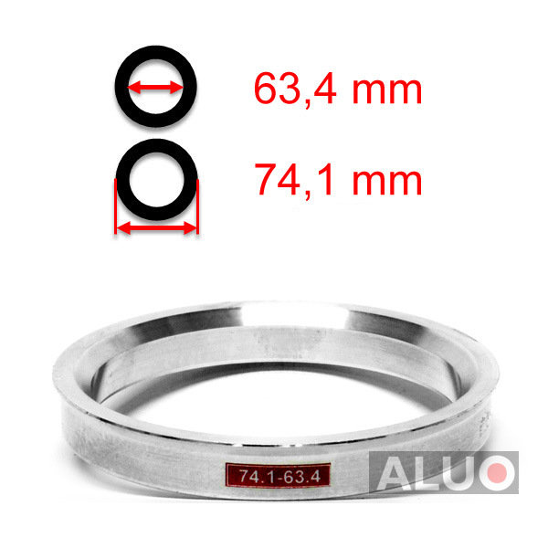 Aluminium Navringar - Centreringsringar 74,1 - 63,4 mm ( 74.1 - 63.4 )
