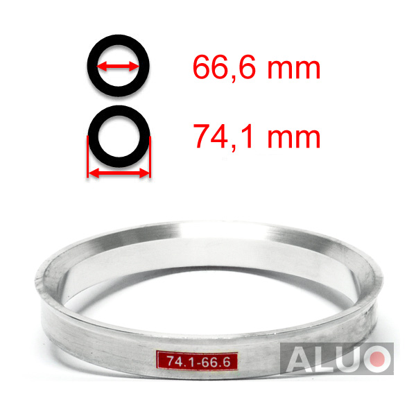 Aluminium Navringar - Centreringsringar 74,1 - 66,6 mm ( 74.1 - 66.6 )