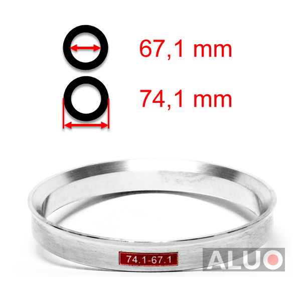 Aluminium Navringar - Centreringsringar 74,1 - 67,1 mm ( 74.1 - 67.1 )