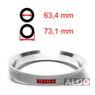 Aluminium Navringar - Centreringsringar 73,1 - 63,4 mm ( 73.1 - 63.4 )