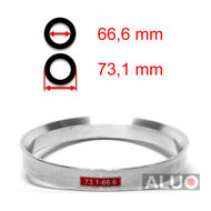 Aluminium Navringar - Centreringsringar 73,1 - 66,6 mm ( 73.1 - 66.6 )