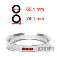 Aluminium Navringar - Centreringsringar 74,1 - 65,1 mm ( 74.1 - 65.1 )