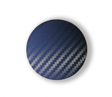 Carbon Blue centrumkåpor - centercaps 52 mm - Gratis frakt